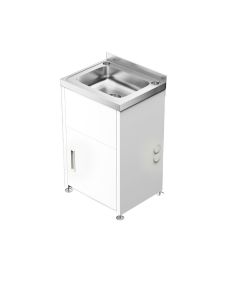 35L 304 Stainless Steel Laundry Tub with Metal Cabinet